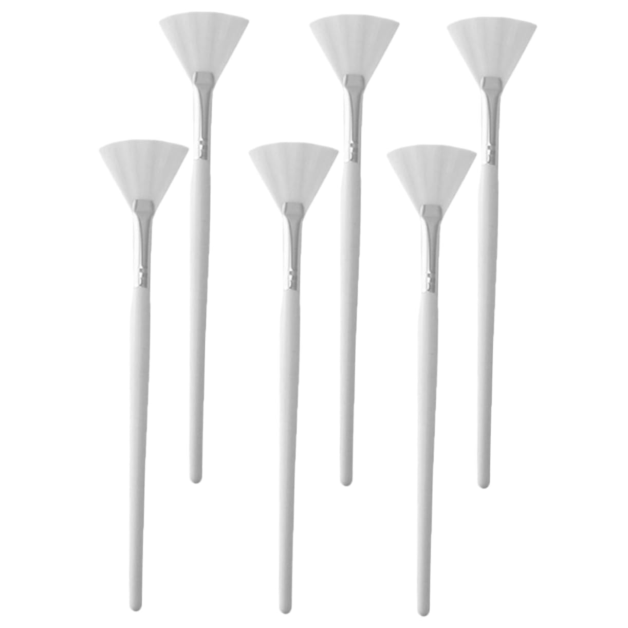 TOVINANNA Face Mask Brush Set 6pcs Fan-shaped Mask Brush Fan for Facials Ideal for Daily Professional Skincare