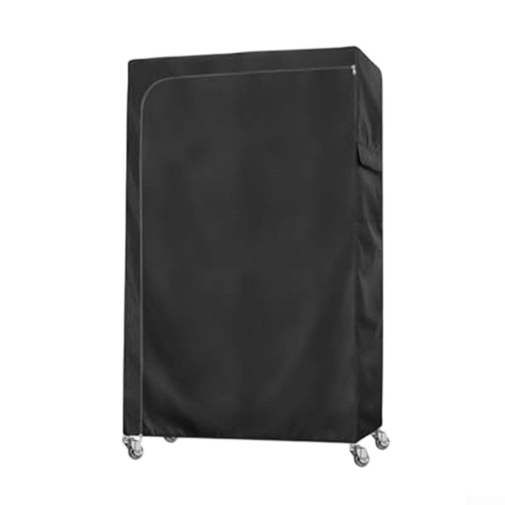 Rackumic 210D Oxford Cloth Garment Rack Cover for Metal Clothing Storage, Heavy Duty Dustproof Waterproof Design with Zipper and Side Pockets(35.5 * 16.5 * 76.8inch)
