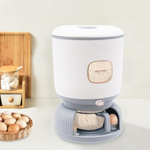 Image of Wall Mounted Cereal Food Dispenser For Kitchen 6 Grid Dry Food Dispenser Space Saving Food Storage Containers for Cereal, Rice, Nuts, Candy (GREY)