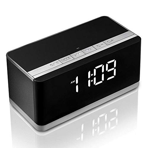 Bluetooth Speaker ALIKE Wireless Portable Bluetooth Speaker Bass Stereo with Alarm Clock, FM