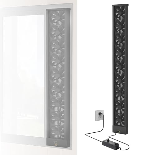 Image of 51.2-53.1 Inch Vertical Window Exhaust Fan for Sliding Windows - Attach Firmly to Window Top and Bottom Frames Tool-Free Installation with Variable Speeds for Extra Large Spaces, Garages, or Hot Areas