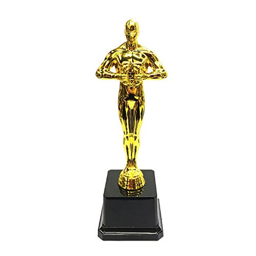 EBTOYS Gold Award Trophies Oscar Award Trophies for Party Celebrations, Ceremony, Appreciation, Awards for Teachers and Students,2-Pack - Thumbnail 2