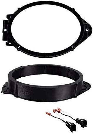 6x9 Front Car Speaker Install Adapter Bracket Mount Plates with Speaker Wire Connectors- Made for Chevrolet GMC: 2015-2024 Canyon, Colorado, Sierra, Silverado, Suburban, Tahoe, Yukon +More