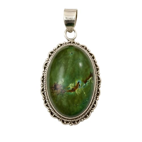 Pendentif turquoise tibétaine argent 925 pour sublimer vos tenues bohèmes
