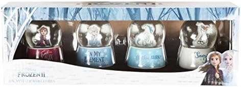 DISNEY FROZEN II Set of 4 Glitter Snowglobes