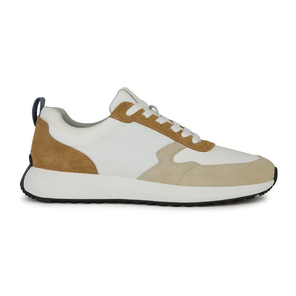 Geox Men's U Volpiano ASneaker, Lt Taupe White, 9 UK