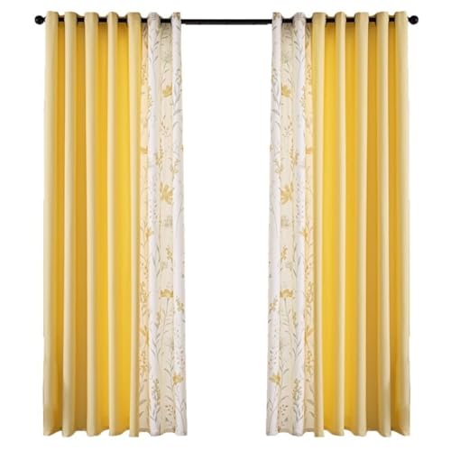 Rideaux imprimé fleurs haut de gamme avec finition œillets robustes - 4