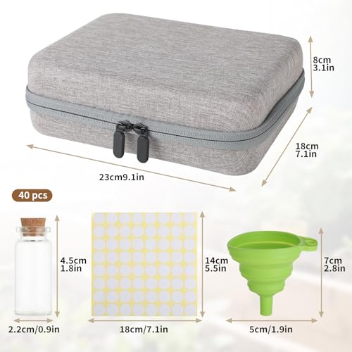 QinOustore 40 Slots Saatgut Aufbewahrungsbox,Lagerung von Saatgut,Seed Storage Organizer,Samenbox für Gemüse-, Kräuter-,Blumen- und Fruchtsamen,stoß- und sonnenschutz (Samen nicht Enthalten)