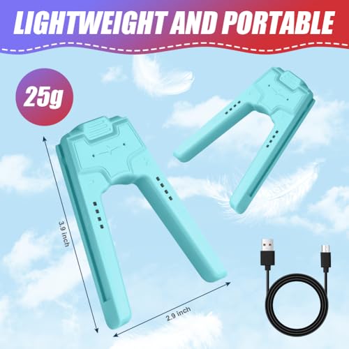 Chargeur Joy-Con pour Nintendo Switch et Modèle OLED, Avec Indicateur LED, Grip Comfort V-Shaped, USB Type-C, Bleu