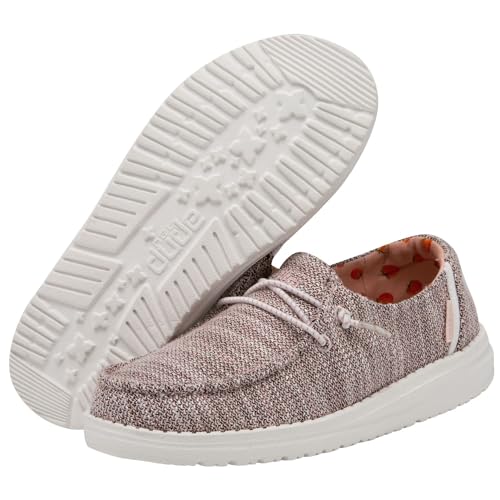 Image of HEYDUDE Girl's Wendy Youth Stretch Multi Colors | Girl's Shoes | Girl's Lace Up Loafers | Comfortable & Light-Weight