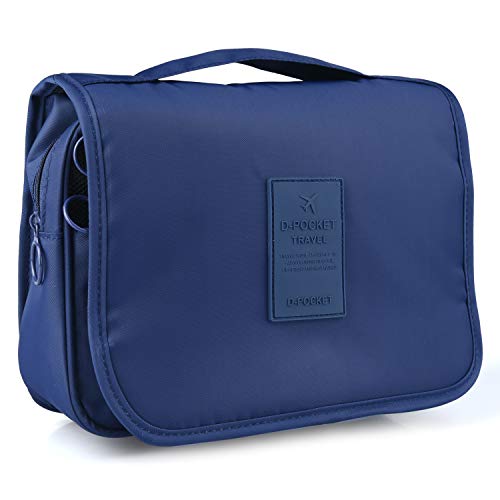 HOGAR AMO Bolsas de Aseo Neceser de Maquillaje Cosmético Bolso Impermeable y Portátil Neceser de Viaje para Colgar Bolsas Baño Organizador Bolso de Tocador con Gancho para Hombres y Mujeres