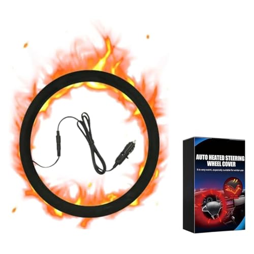 Heated Steering Wheel Cover, Car Steering Wheel Heater, Winter, Suitable for Standard Size Cars...