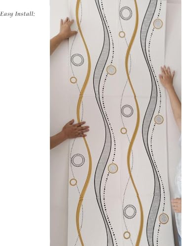 Image of Barebeauty 3D Wall Panel Wallpaper, Self Adhesive PE Foam Brick Sticker, Waterproof Wall Covering for Home Decor, 70 x 70 cm (Pack of 1, 5.27 Sq. Ft. Approx)