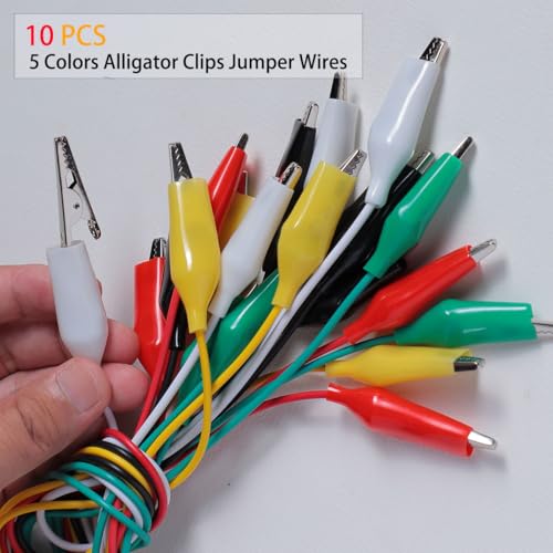 Image of TKDMR 18Pcs Soft Silicone Electrician Test Leads Kit CAT III 1000V & CAT IV 600V with Alligator Clips and Needle Probe,5 Colors Jumper Wires