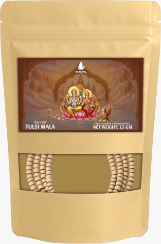Image of VRINDAVAN Original Tulsi Kanthi Mala - Pack of 2 - Unisex Adult Jaap Chanting Mala from Vrindavan Dham