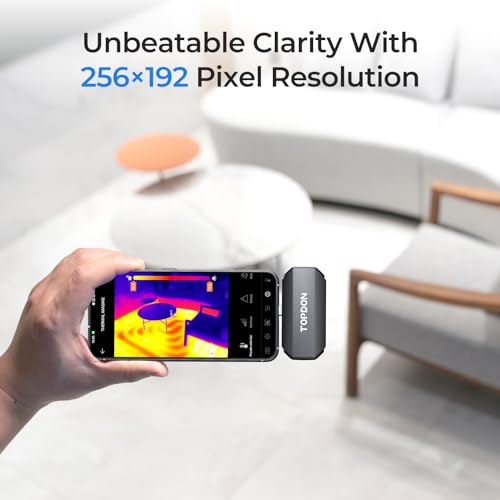 TOPDON TC001 Thermal Imaging Camera Android, 512x384 Super IR Resolution Thermal Imager with Secondary Analysis, Test Report, Temp Alarm, -4°F~1022°F TEM Range for Smartphones(not for iOS)