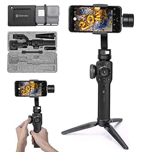 Zhiyun Smooth 4 Smartphone Gimbal mit GoPro-Gimbal Adapter, Mount Platte Halterung Handy Stabilisator 3-Achsen Handheld Stabilizer für GoPro Hero