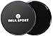 Imua Sport Core Sliders Dual-Sided Sliders for Working Out on Carpet and Hardwood Floors, Light and Compact - Workout Guide Included (2-Pack)