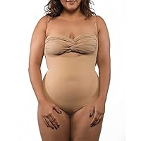 BUTTCHIQUE Bodysuit Tummy & Upper Body Sculpting (5XL Plus Size, Beige Colour) Shapewear for Effective Tucking & Natural Contour With Adjustable Straps