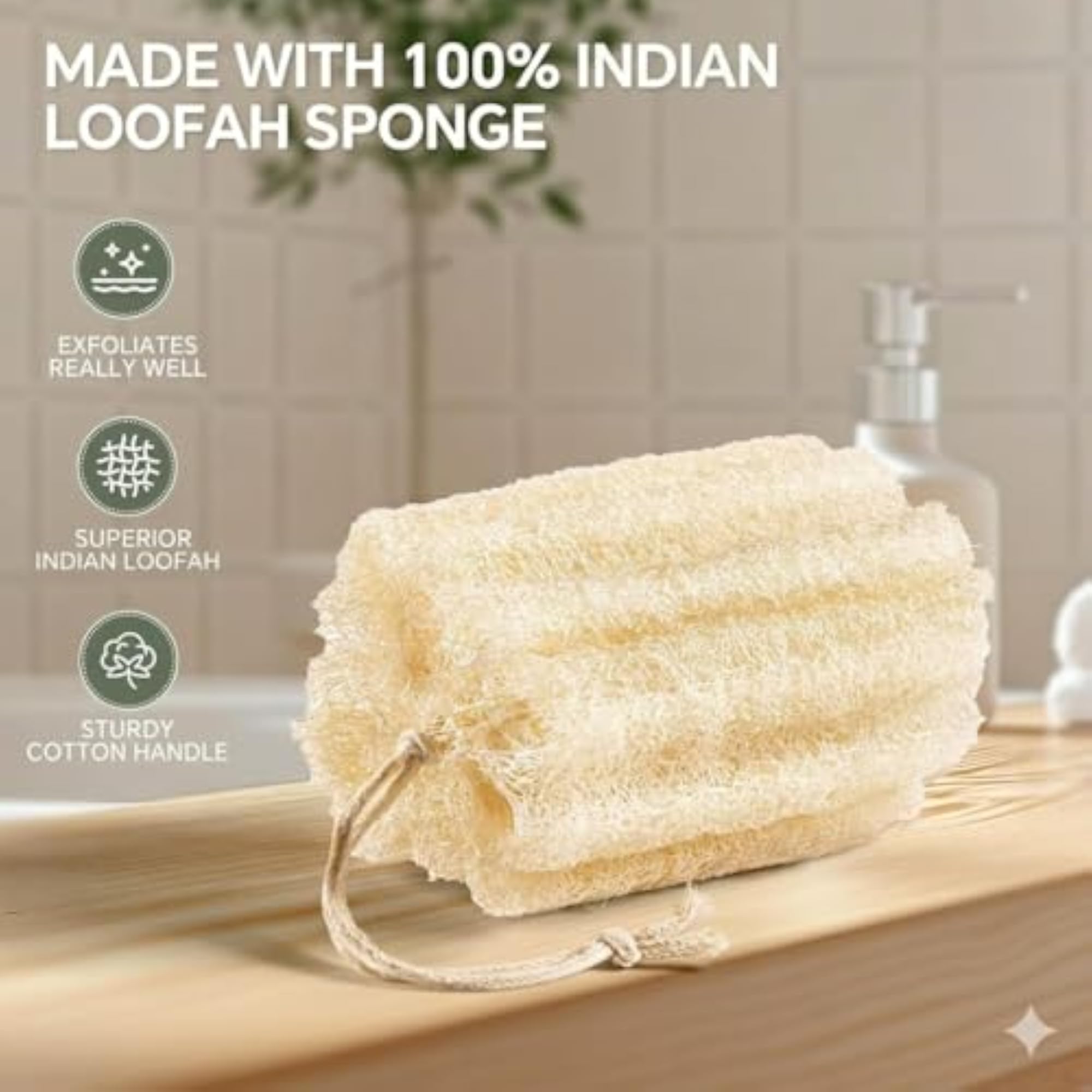 Organic Exfoliating Loofah, Pack of 3 Combo