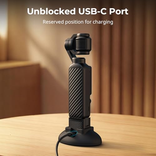 Image of SmallRig Silicone Stand Base for DJI Osmo Pocket 4 /3, Non-Slip Portable Desktop Mount with Charge Hole, Stable Desktop Support Bracket for Pocket 4-6008