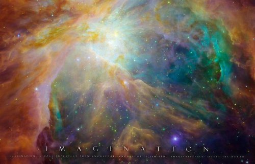 Pyramid America Imagination-Nebula-Motivational, Photography Poster Print,...