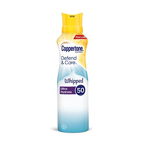 Coppertone Defend & Care Ultra Hydrate Whipped Sunscreen Lotion Broad Spectrum SPF 50