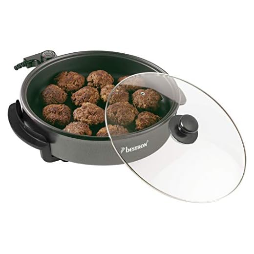 Bestron AHP1500Z Padella Elettrica, 1500 W, Alluminio, Grau