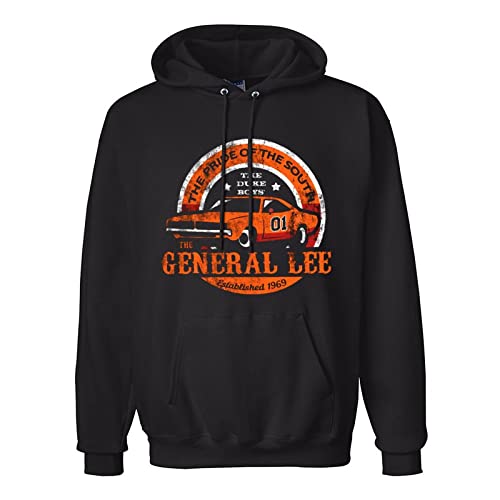 IUTffzr The General Lee Mens Pullover Sweatshirts Fashion Casual Unisex Black Hoodies S
