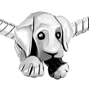 Charmsstory lucky dog paw charm animal style beads for bracelet   cucciolini doodles