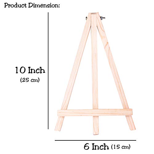 Image of VARIETY CANVAS Easel Stand Tabletop A-Frame Medium Wooden Easel Size - 10 inch Pack of 3