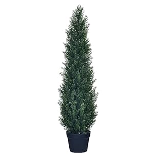 3ft Artificial Cedar Topiary Trees – Fake Boxwood Topiary Cypress Trees Potted Plants, Artificial Plants Shrubs for Home Indoor Outdoor Garden Porch Decor