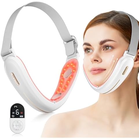 V-Face Shaping Massager Electric,ANLAN EMS Double Chin Reducer Cover