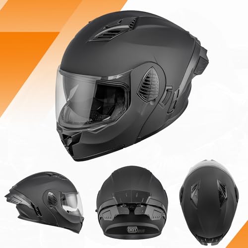 image for OUMURS Modular Motorcycle Helmets Full Face Flip up Street Bike Motorc