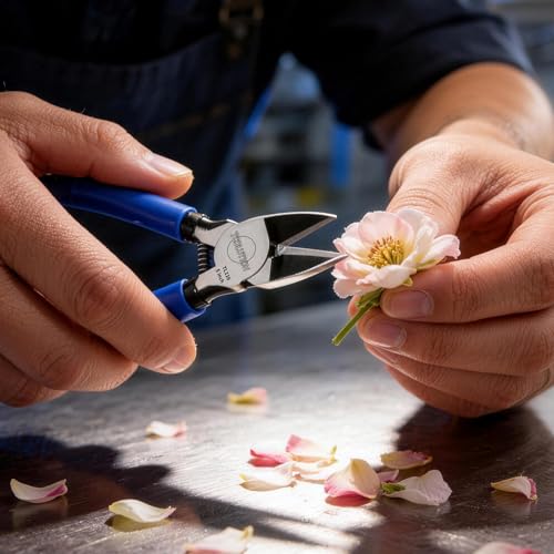 Image of 5 Inch Wire Cutters, Flush Side Cutter Pliers for Jewelry Making, Micro Flush Cutters for Artificial Flowers, Wire Snips, Model Nippers for Crafting, 3d Printing, 5 Pack