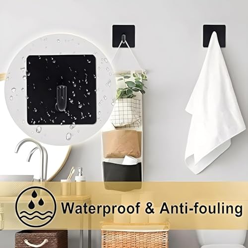 Image of Self Adhesive Wall Hooks - Heavy Duty 10 Pcs Wall Hanger Hook Without Drilling - Nail Free Wall Hooks for Hanging Sticky Hooks for Wall Heavy Items (Style 5)