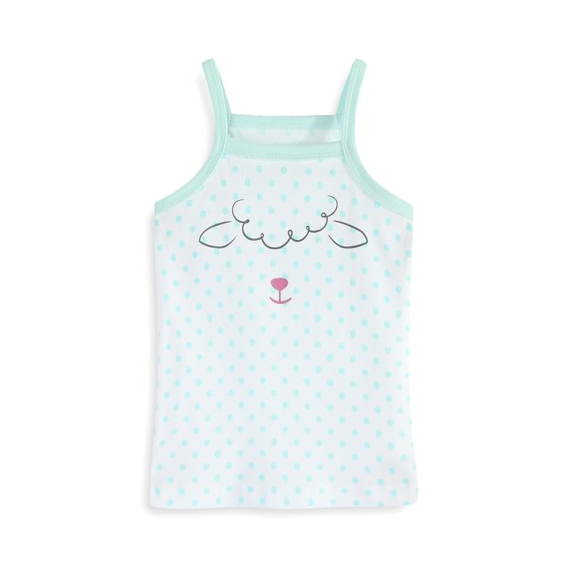 Image of 5-Pack Girls' Camisole Tank Tops 100% Cotton Shrink Resistant Secure Straps for Toddler Girls Ages 2-8