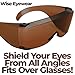 Wise Eyewear Cover-Ups Black Fit Over Sunglasses - Wrap Around Sunglasses - People Who Wear Prescription Glasses in the Sun (Brown)