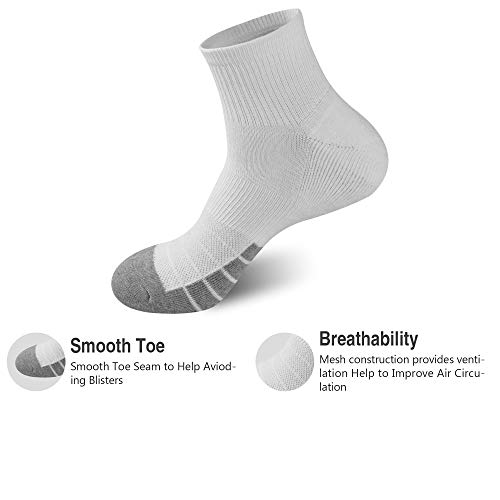GKX Men's Cotton Moisture Wicking Cushioned Sole Preformance Training Running Athletic Workout Low Cut Socks3