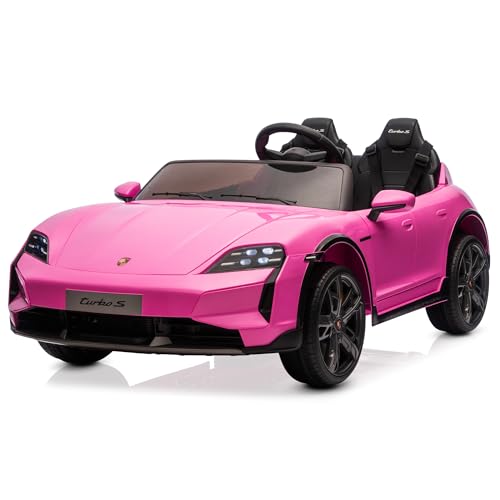 Kidzone 2-Seater 12V Ride On Car, Licensed Porsche Taycan Turbo