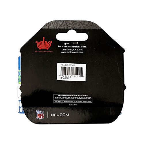 Aminco NFL-BC-283-17 Unisex Silicone Rubber Wrist Band Set Of 4 Bracelets thumb #1