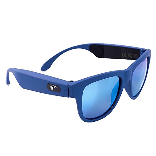 Preisvergleich Produktbild ANLW Knochen Leitfähige Sonnenbrille 4.1 Wireless Bluetooth Stereo Headset Akzeptieren Polarisierte Sonnenbrille Kompatibel Smartphone iPhone HTC LG Samsung Android Windows (Blau)