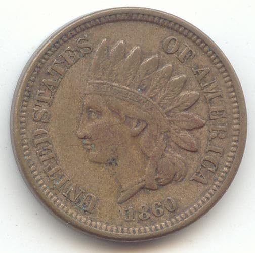 1860 Indian Head Cent Extra Fine