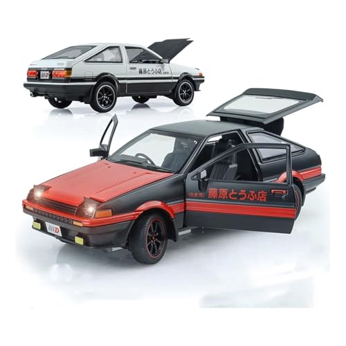 Image of Alokik Enterprise 1:24 Scale Toyota AE86 Diecast Car Models Toys Metal Alloy 2 Openable Door and Sound & Light, Pull Back Toys Gifts for Boys Best Gift Car (Red)
