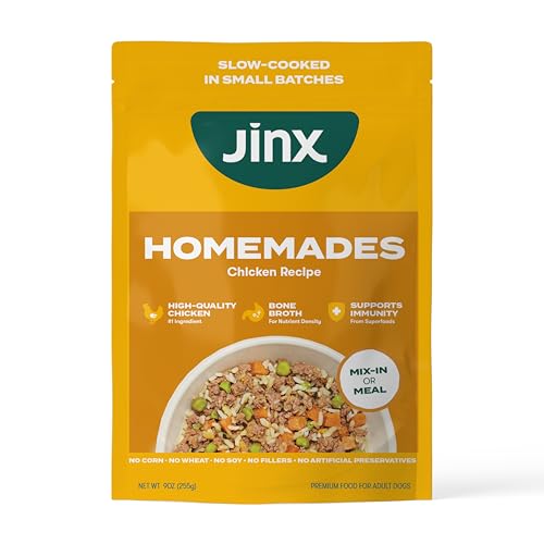 Jinx Wet Dog Food Topper, Mix with Dry Dog Food, Made with Real Chicken, Bone...
