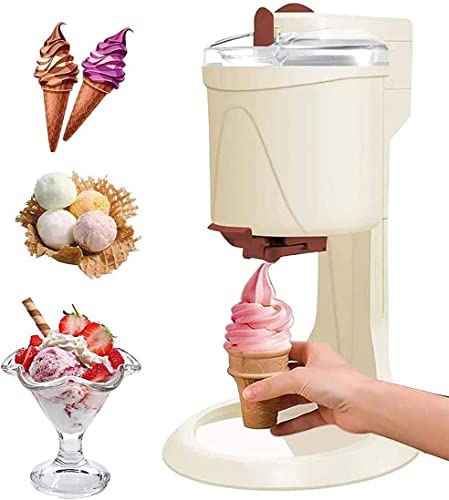 Samnuerly Ice Cream Maker Portable Ice Cream Machine with Compressor Home Ice Cream Maker Machine 1L Large Capacity Kitchen Automatic Fruit Ice Cream Machine for Home Kitchen