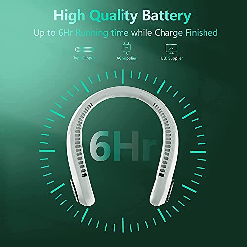 Draagbare opknoping handsfree Personal Fan Cooling Neckband Fan, oplaadbare wearable nekventilator Bladeless Lazy… - Image 6