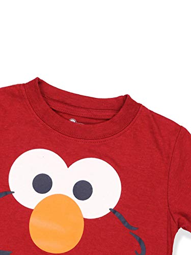 Sesame Street Boys Short Sleeve Tee (24 Months, Red Elmo Face)