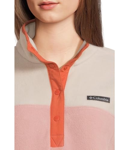 Image of Columbia Womens Benton Springs Half Snap II Pull Over Fleece Jacket, Dark Stone /Canoe /Vintage Blue, 3X