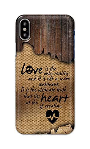 Image of PRINTFIDAA Love is The Only Reality and It is Not Mere Sentiment Printed Designer Hard Case for Apple iPhone X /iPhone 10 / iPhone Ten /iPhone Xs Back Cover -(e) RPM1010